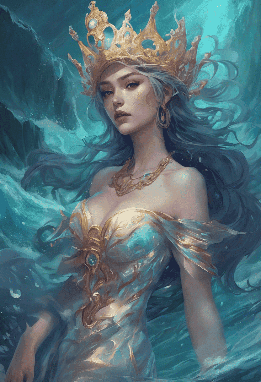 Stable Diffusion 模型 Prompt 提示词 海洋女王