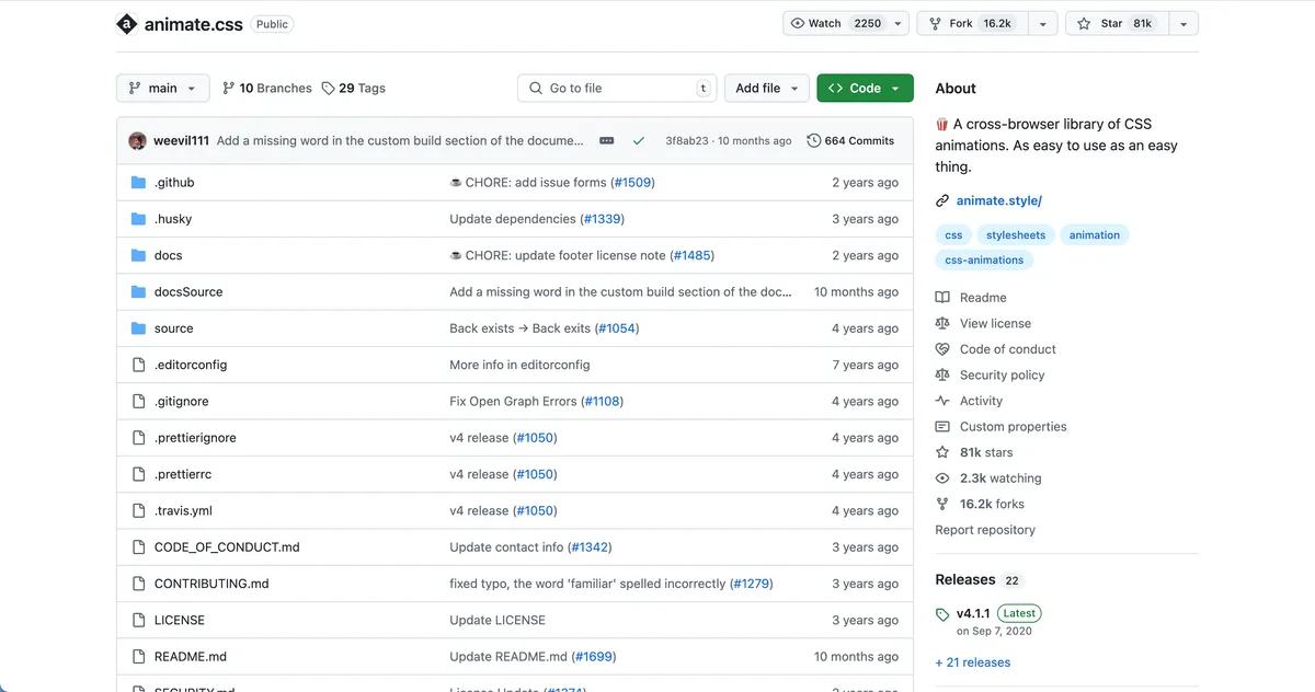 2026 年好用的 Github 开源 CSS 动画库推荐
